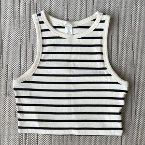 H&M Striped Cropped Shirt
